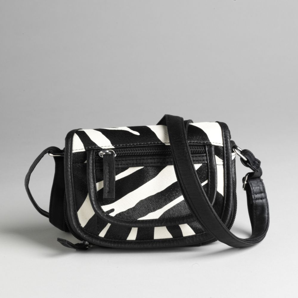 Attention Zebra Print Wallet on a String