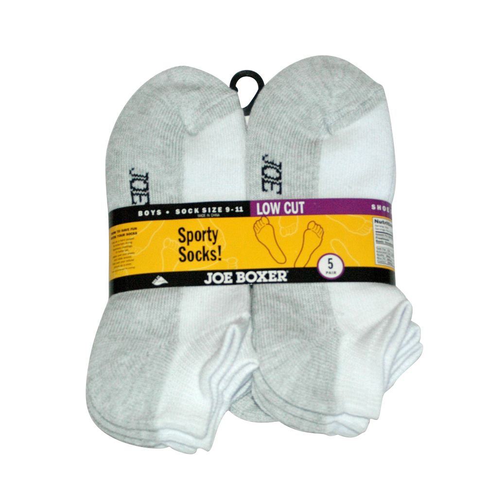 Joe Boxer Boys Cushioned Low Cut Socks Size 9 to 11 - 5 Pair Pack at Kmart.com