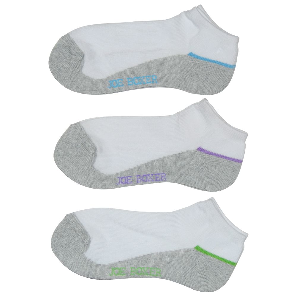 Joe Boxer Women's Quarter Footbed Socks -  3 Pack at Kmart.com