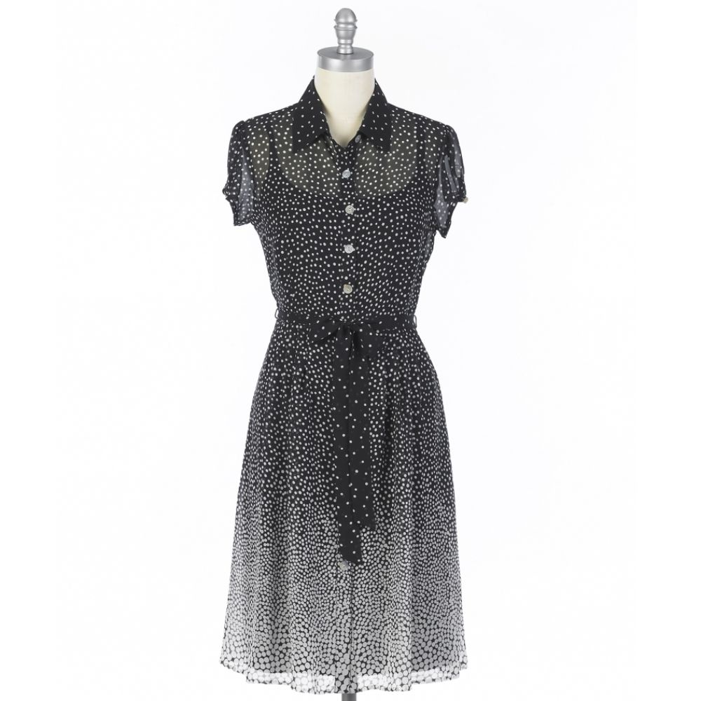 MSK Short Sleeve Shirtdress Button Front