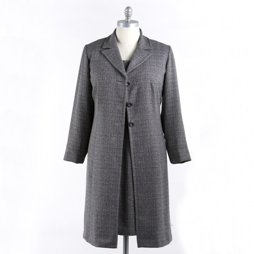 J Taylor Women's Plus 3 Button Jacket Dress