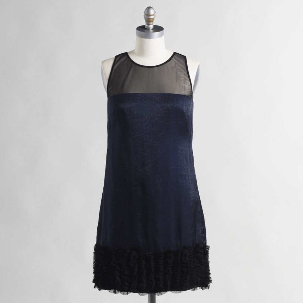 London Style Women's Mesh Top Sleeveless Dress