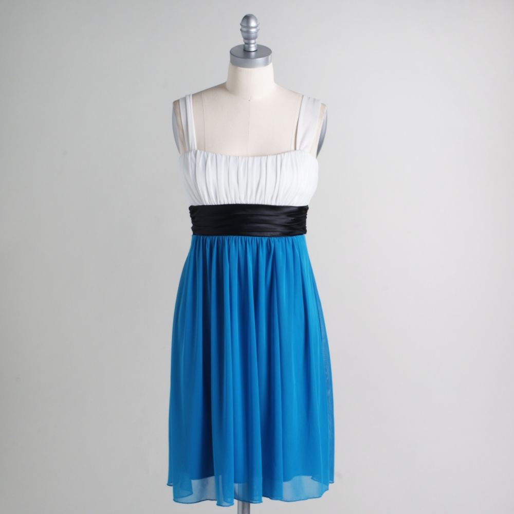 City Triangles Junior's Sleeveless Colorblock Dress
