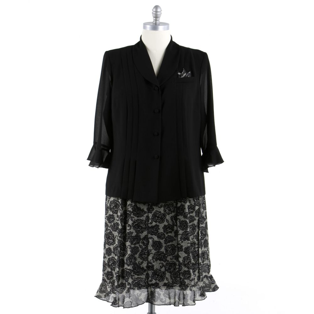 J Taylor Women's Plus Floral Printed Skirt Set at Sears.com