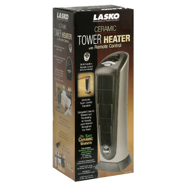 Lasko Ceramic Tower Heater with Remote Control, 1 heater
