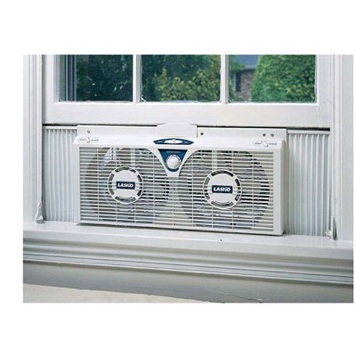 Lasko 8 in. Electric Twin Fan w/ Thermo at Sears.com