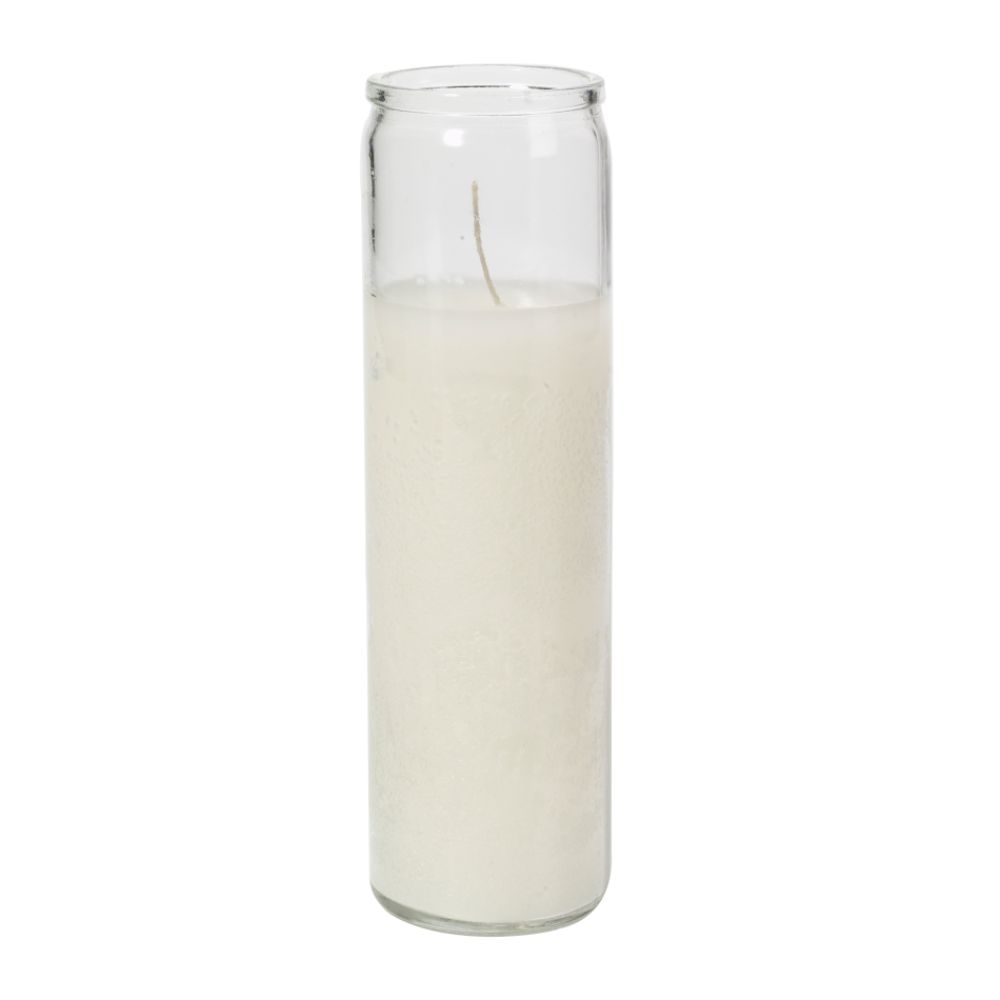 Religious Candles 8 in Clear Glass Candle