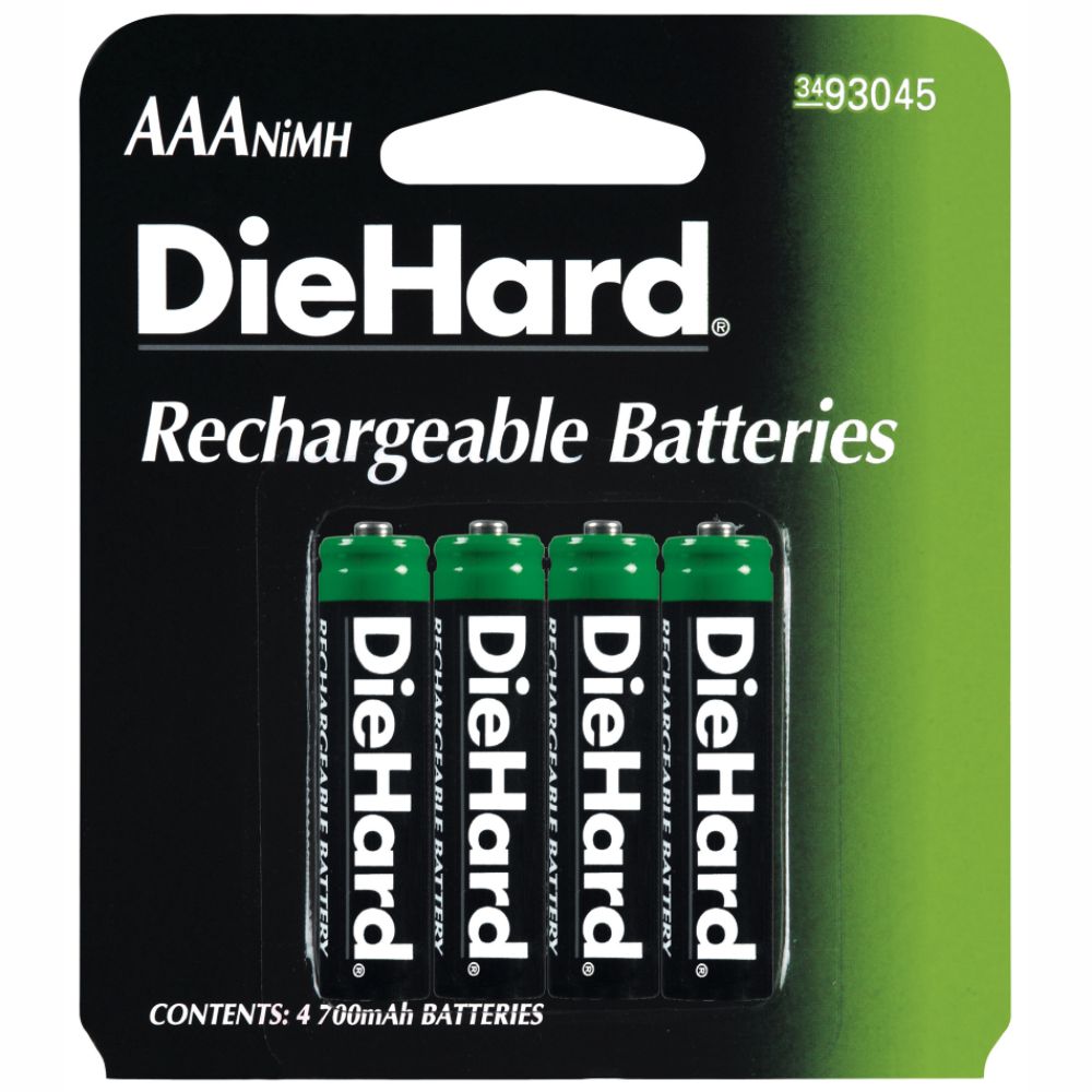 DieHard Rechargeable AAA Battery 4 pack