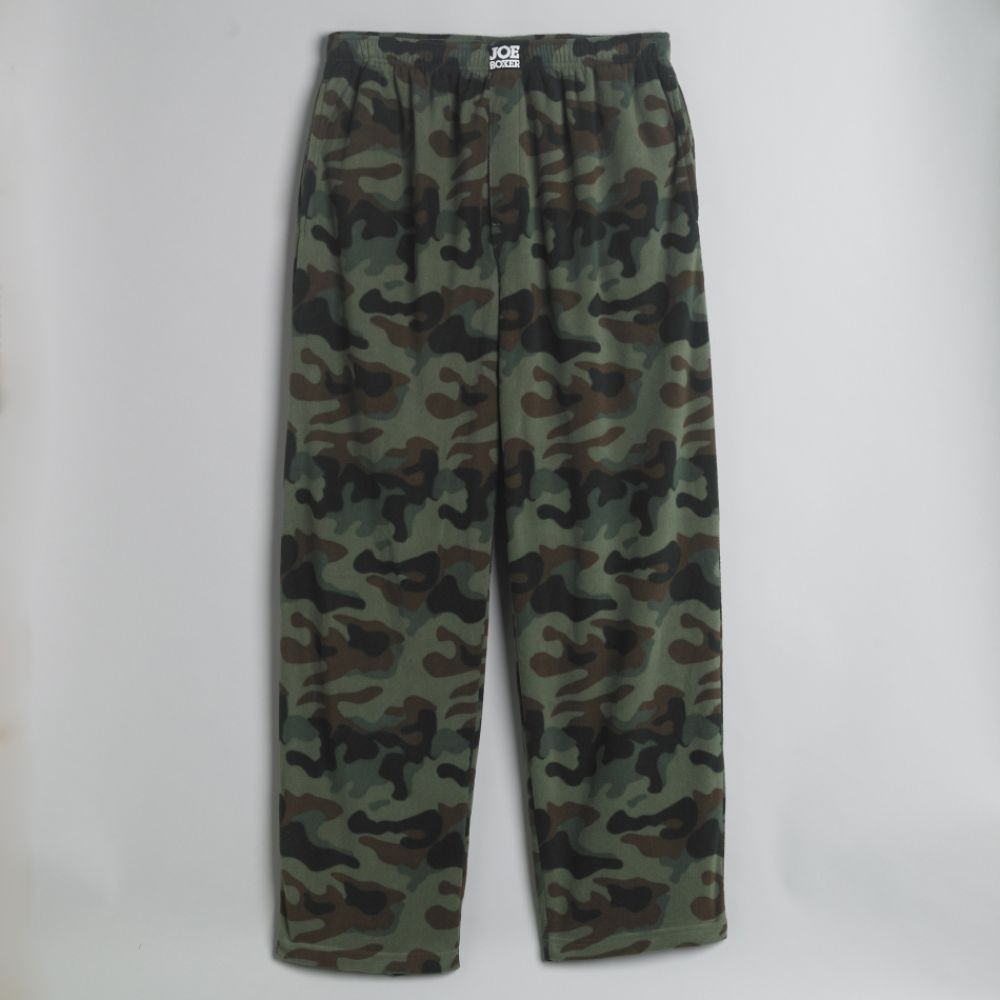Joe Boxer Men's Camo Print Fleece Pants
