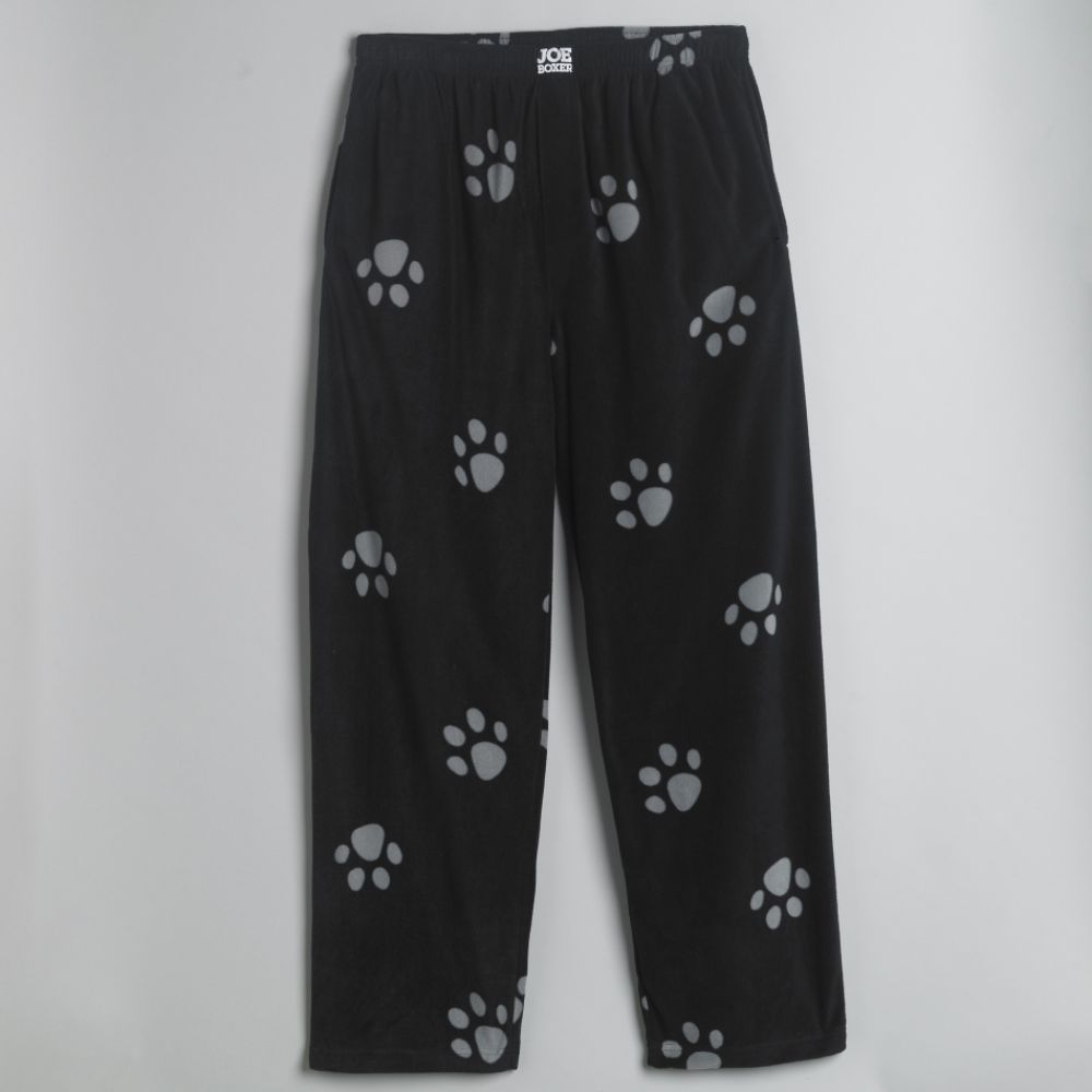 Joe Boxer Men's Bear Paws Print Fleece Pants