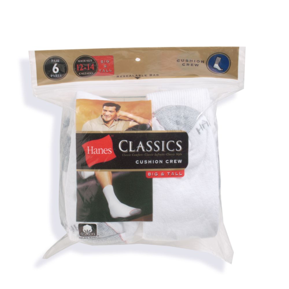 Hanes Crew Socks (Big & Tall) (6-pack) at Sears.com