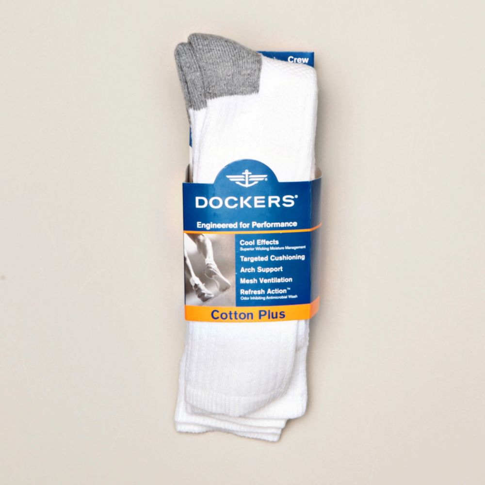 Dockers Men's 3-Pack Crew Socks - White at Sears.com