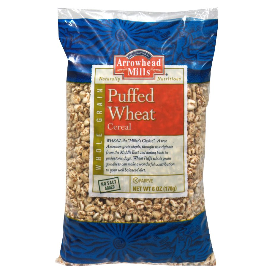 Arrowhead Mills Cereal, Puffed Wheat, 6 oz (170 g)  (Box of 12)