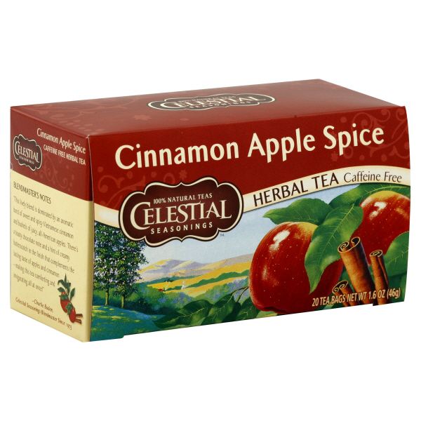 Celestial Seasonings Herbal Tea, Caffeine Free, Cinnamon Apple Spice, 20 tea bags [1.6 oz (46 g)]  (Box of 6)