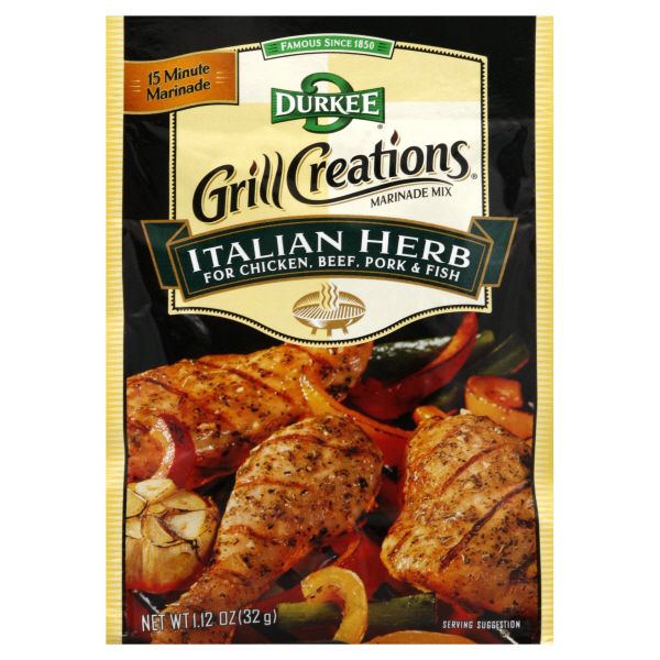 Durkee Grill Creations Marinade Mix, Italian Herb, 1.12 oz (32 g