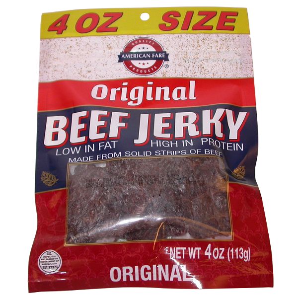 American Fare Premium Beef Jerky Original 4 Ounce 1457611