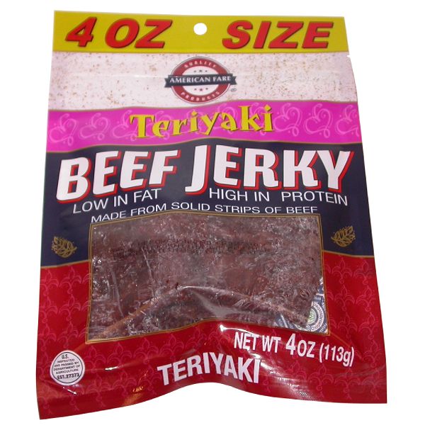 American Fare Premium Beef Jerky Teriyaki 4 Ounce 1457612