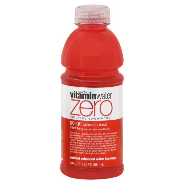Glaceau Vitamin Water Zero Water Beverage, Nutrient Enhanced, Go-Go, 20 fl oz (1.25 pt) 591 ml