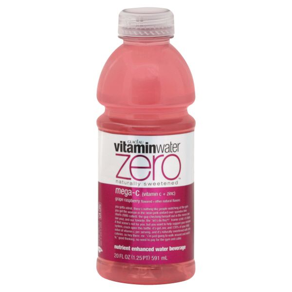 Glaceau Vitamin Water Zero Water Beverage, Nutrient Enhanced, Mega-C, 20 fl oz (1.25 pt) 591 ml