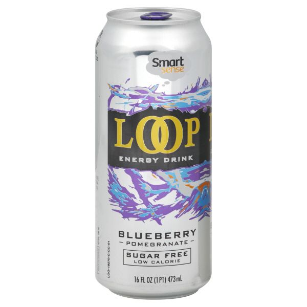 Smart Sense Loop Energy Drink, Sugar Free, Blueberry Pomegranate, 16 fl oz (1 pt) 473 ml at Kmart.com