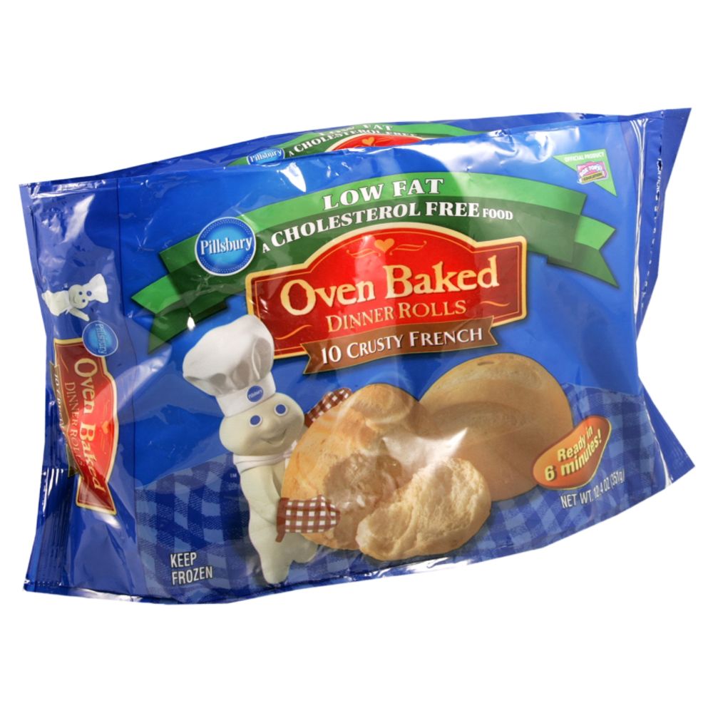 Pillsbury Oven Baked Dinner Rolls, Crusty French, 10 dinner rolls [12