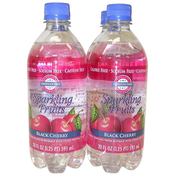 American Fare Sparkling Fruits Black Cherry 20 Fluid Ounce Plastic 10383011