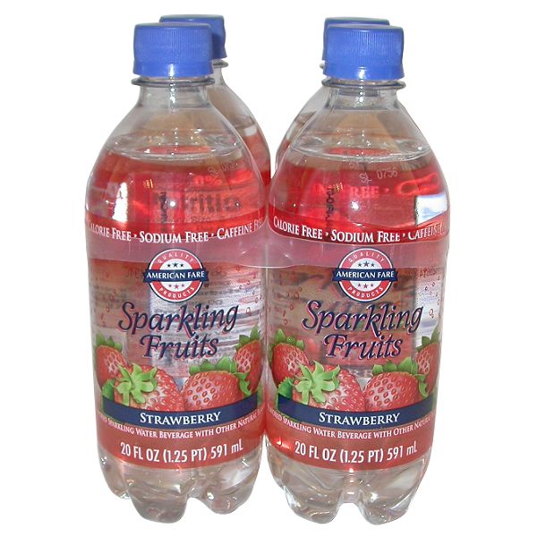 American Fare Sparkling Fruits Water Strawberry 20 Fluid Ounce 60112414