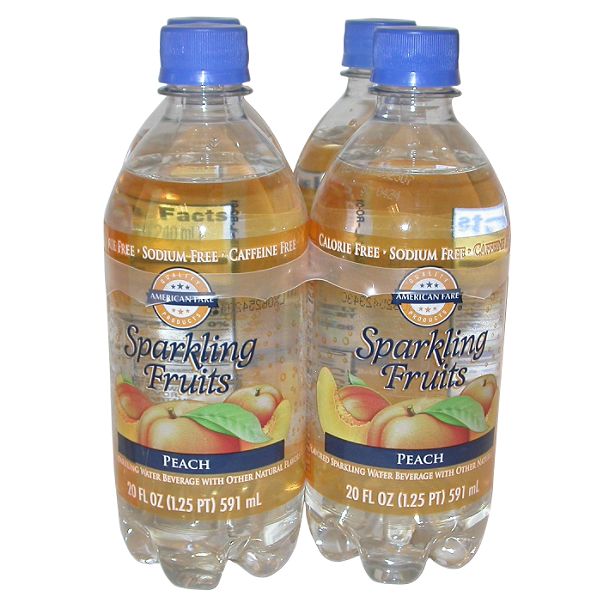 American Fare Sparkling Fruits Water Peach 20 Fluid Ounce Plastic 10399411