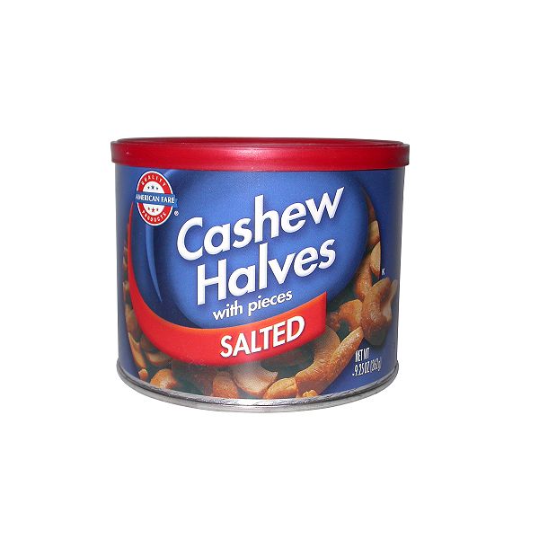 American Fare Cashew Halves With Pieces Salted 9 Ounce Can 11358111