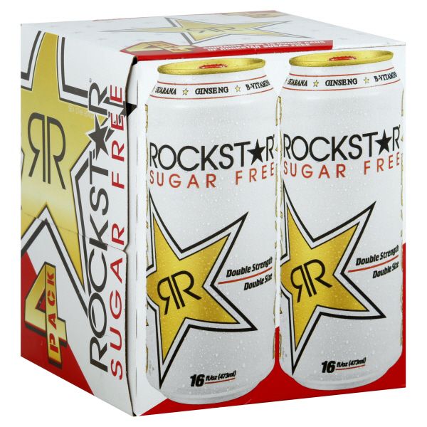 Rockstar Energy Drink, Sugar Free, 4 - 16 oz (473 ml) cans