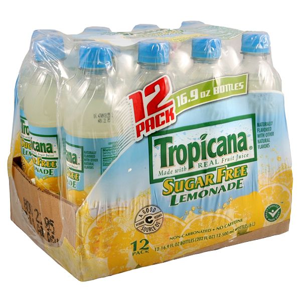 Tropicana Sugar Free Lemonade 12 16 9 Fl Oz Bottles 202 Fl Oz 033W353057110001P Tropicana 35305711