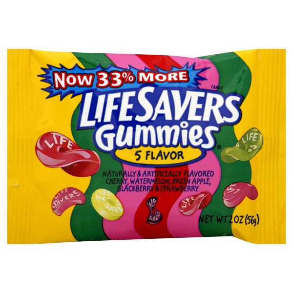 LifeSavers Life Savers Gummies Candy, 5 Flavor, 2 oz (56 g)