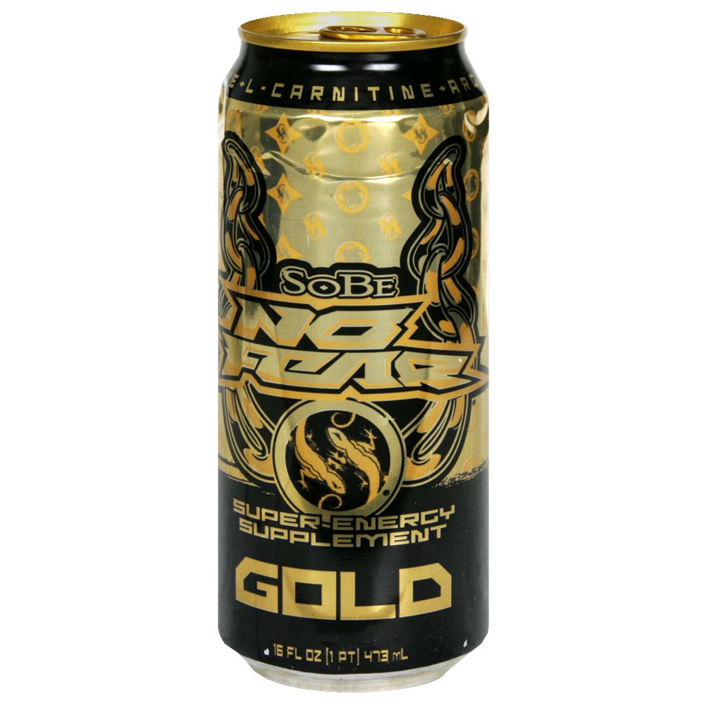 Sobe SoBe No Fear Super Energy Supplement, Gold, 16 fl oz (1 pt) 473 ml