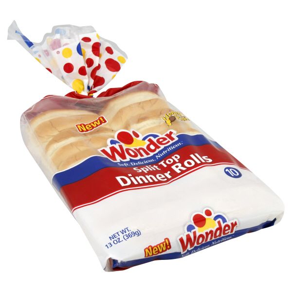 Wonder Rolls, Dinner, Split Top, Honey Rich, 10 rolls [13 oz (369 g)]