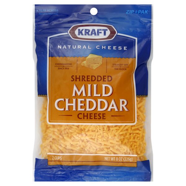 Kraft on Kraft Natural Shredded Cheese  Mild Cheddar  8 Oz  226 G