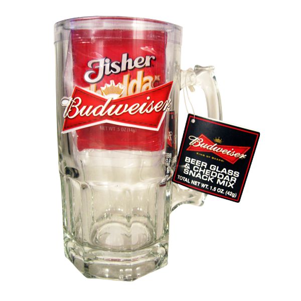 Budweiser Beer Glass Stein With Snacks