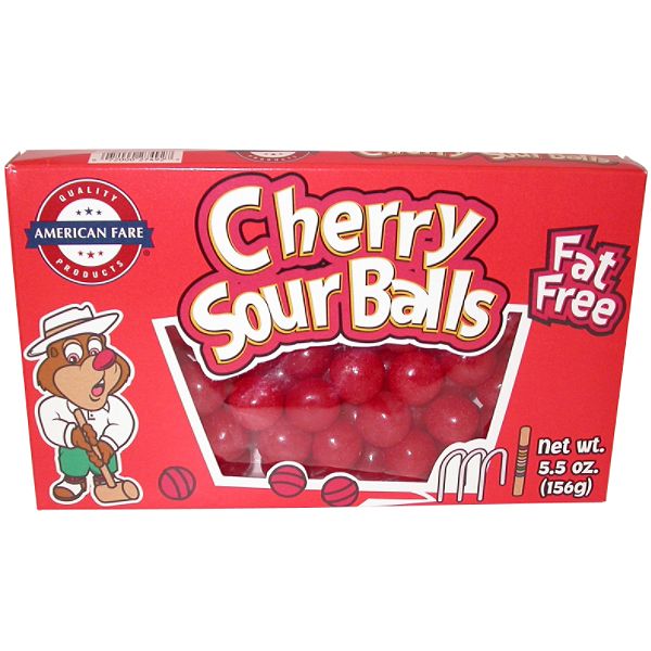 American Fare Sour Balls Cherry 5.5 Ounce Box 90567911