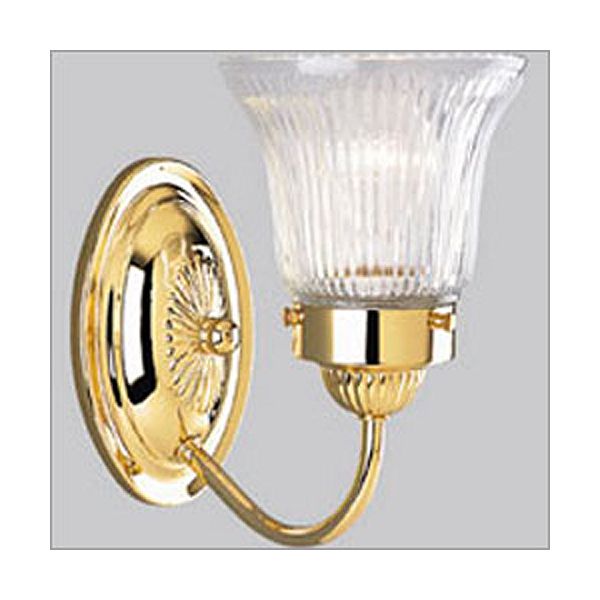 Progress 1 Light Wall Sconce in Polished Brass 8.25"H x 5.25"W