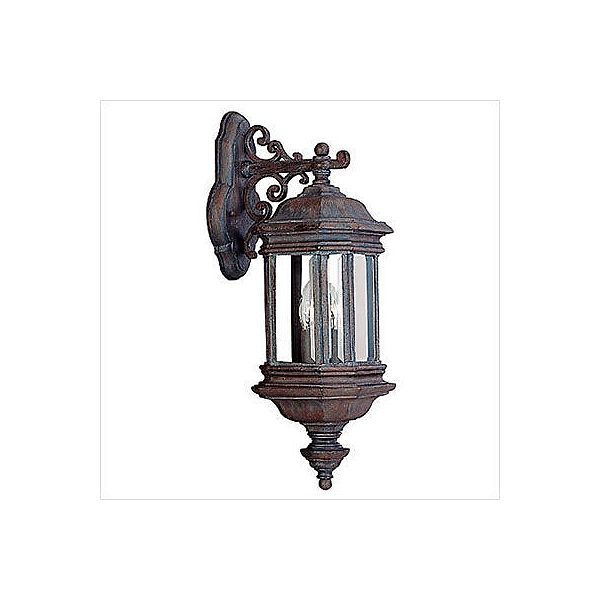 Sea Gull Lighting Hill Gate Two-Light Textured Rust Patina Outdoor