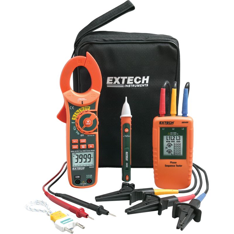 Extech&nbsp; Phase Rotation Clamp Meter Test Kit