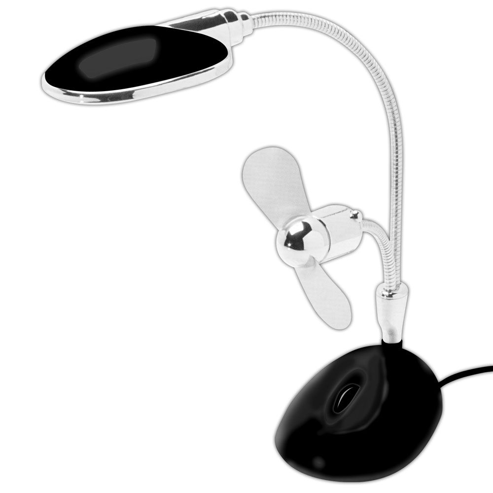 Super Bright 2 in 1 Laptop LED Lamp & Fan USB Powered Black at Kmart.com