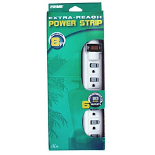 Prime Wire & Cable 6 Outlet Power Strip, 8 ft. Cord, Outlet Safety Covers at Kmart.com