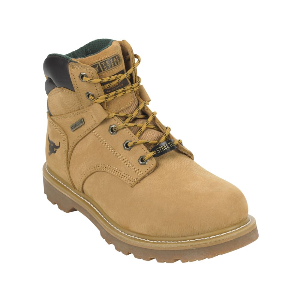 Texas Steer Men's Kaine Leather Steel Toe Work Boot WW - Wheat at Kmart.com