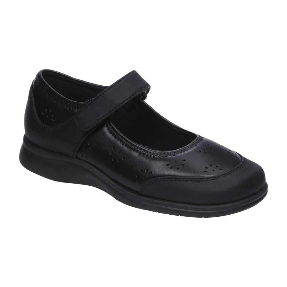 WonderKids Toddler Girls' Quickstep Stretch Mary Jane - Black