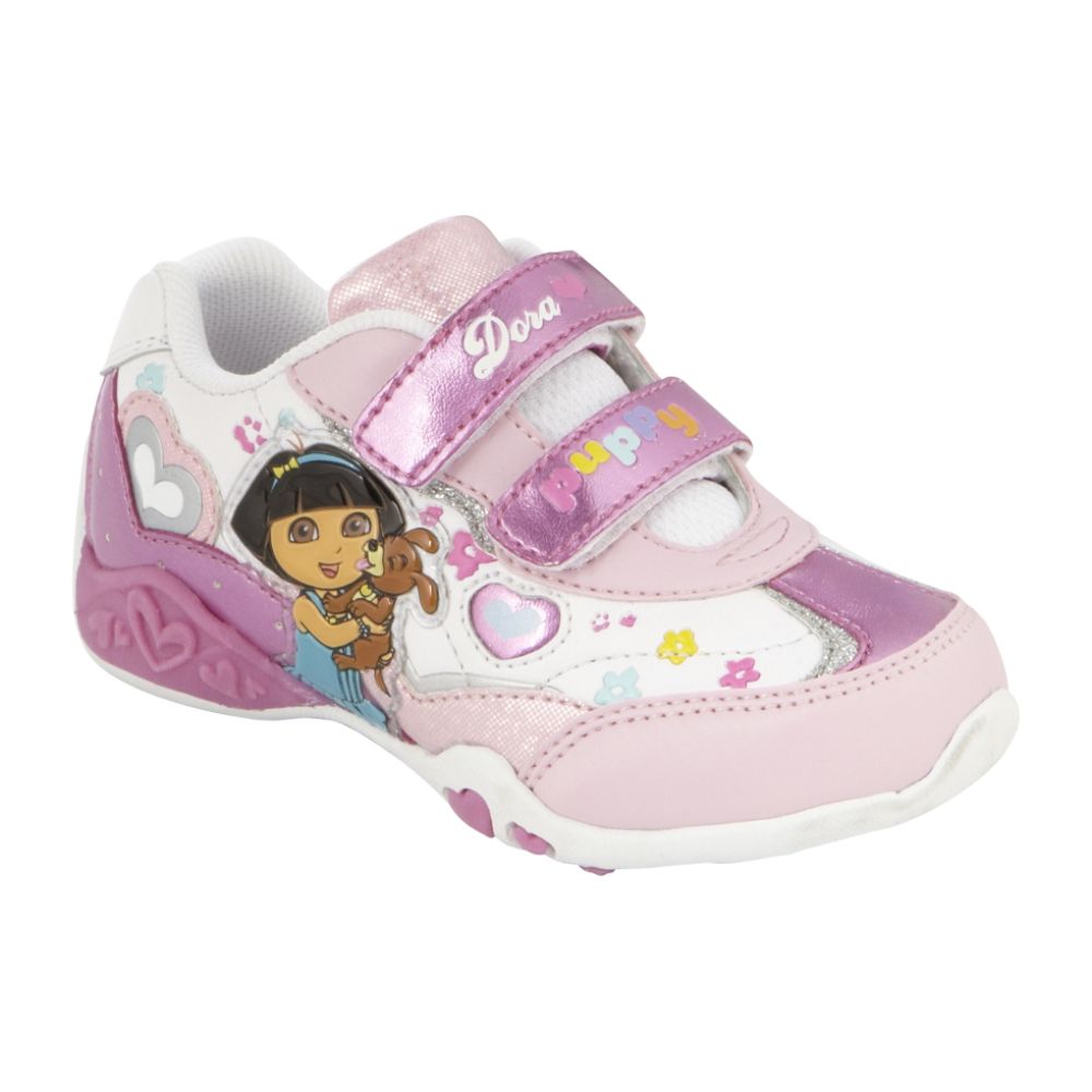 Toddler Girls' Dora & Pup Athletic Shoe - White