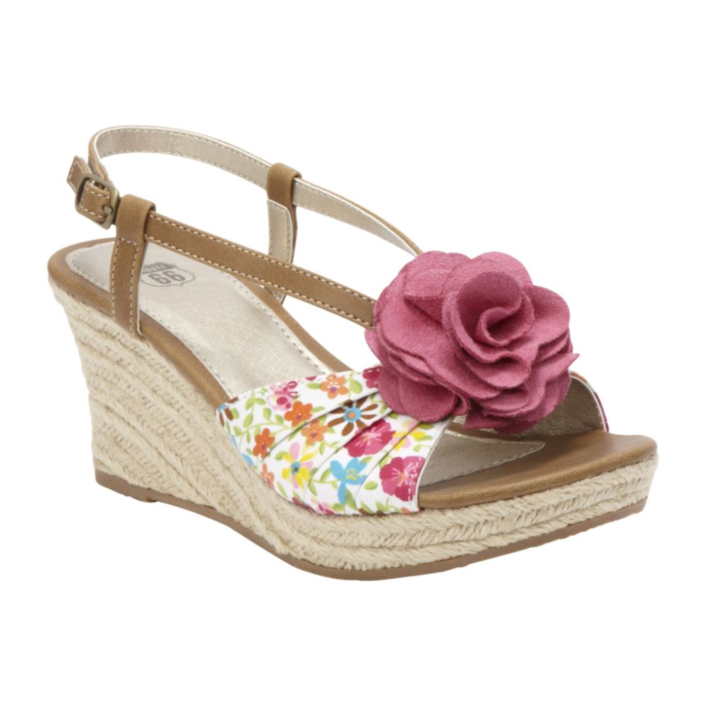 Route 66 Women's Hannah Flower Platform Sandal with Buckle - Multi