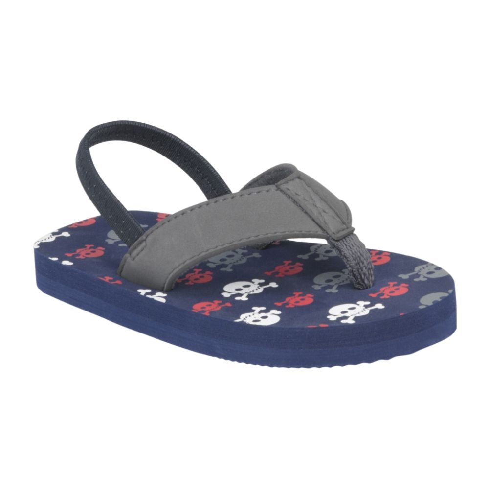 Toddler Boys' Skull Flip Flop - Navy