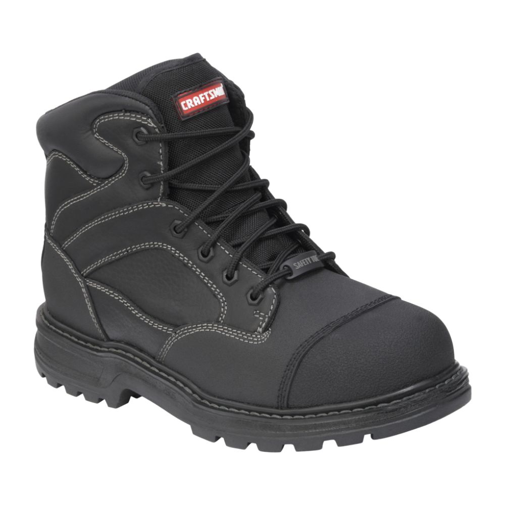 Craftsman Men's Theo Steel Toe Leather Boot WW - Black at Kmart.com