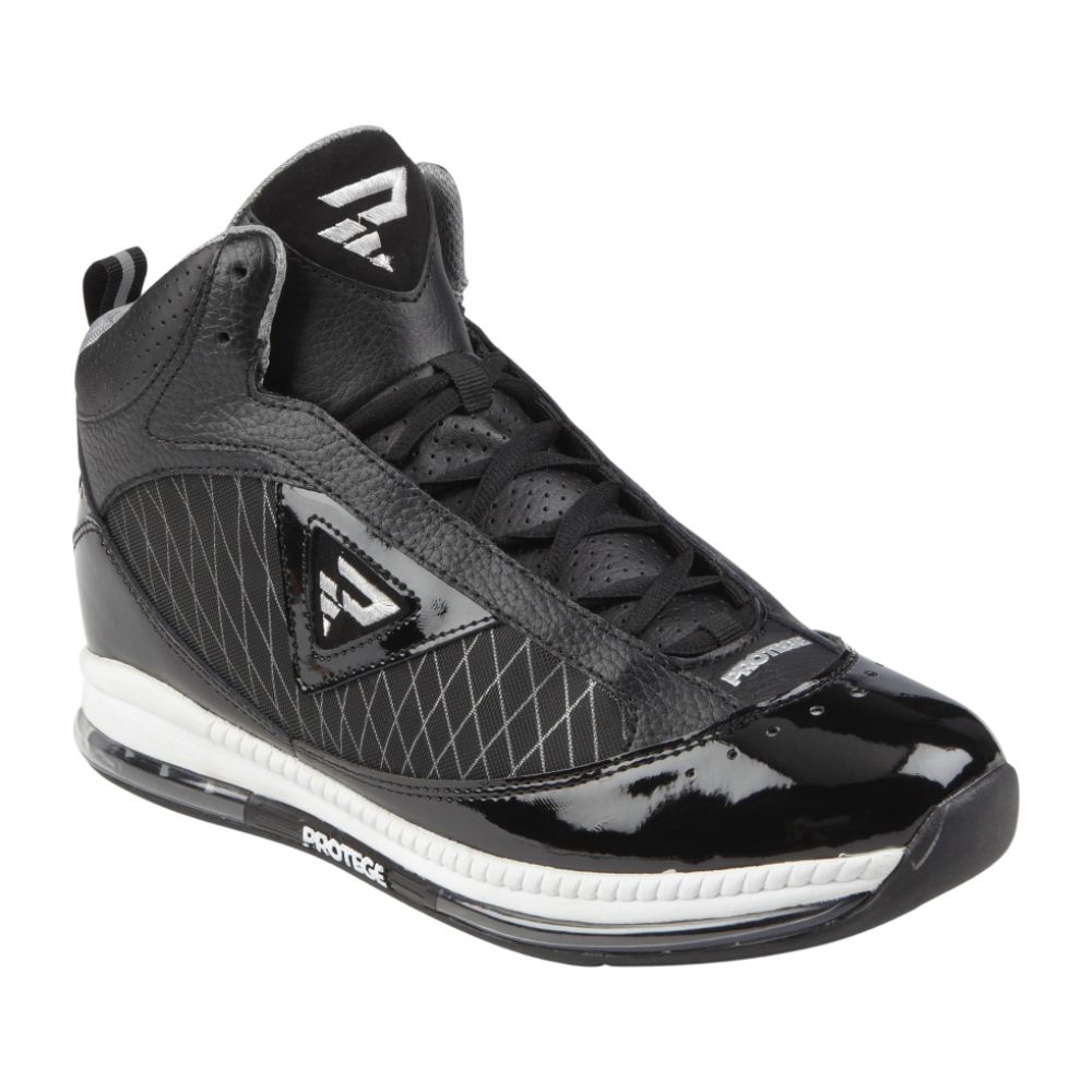 Protege Men's Pro Lift Leather Lace-Up Basketball - Black/Silver