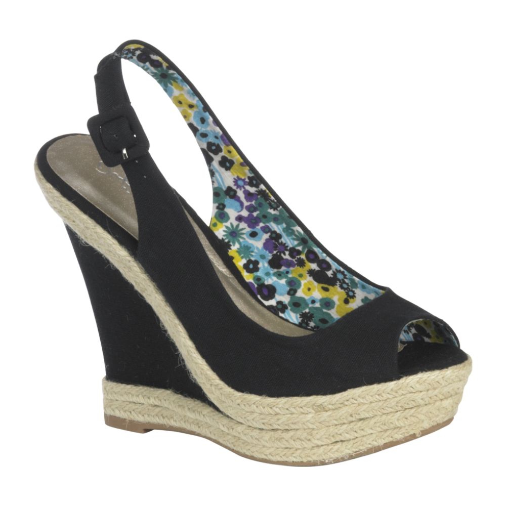  Qupid Shoes on Canvas Wedge Sandals   Sears Com   Plus Women S Wedge Sandals  And